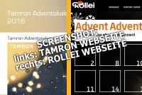 Die Adeventskalender von TAMRON und Rollei im Netz 2016