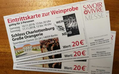 [Werbung] Freikarten für Savoir Vivre Messe/Weinprobe in Berlin am 10./11. November im Schloss Charlottenburg